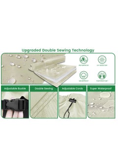 ARCHAEOPTERYX Outdoor Furniture Cover Waterproof Furniture Cover, Dustproof and UV Resistant, Suitable for Sofa Combination Table and Chair Cover-Beige  - Image 2