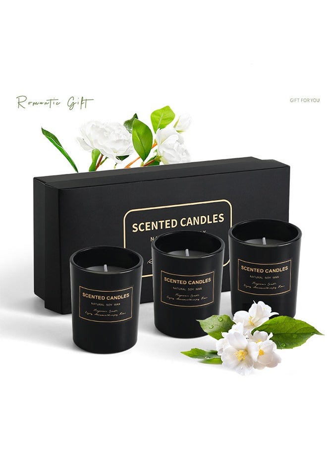 C&D 3Pcs Scented Candles, Long Lasting Strong Fragrance Luxury Scented Soy Jar Candle, Candles for Home Scented, Candle Gift Set for SPA Bathing Yoga Travel, Stress Relief 159G (Ritz-Carlton)  - Image 1