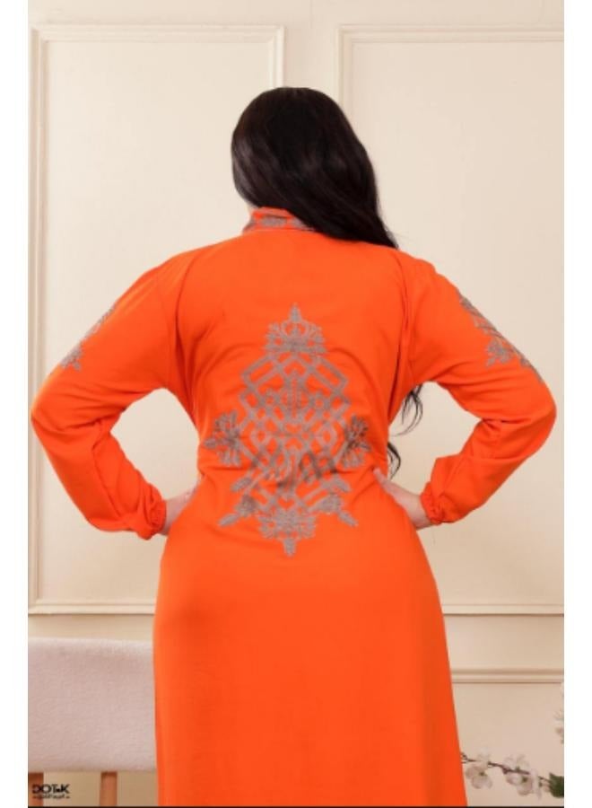 A high-quality cotton Arab jalabiya with a wonderful design, worn from 60/80 kilos  - Image 4
