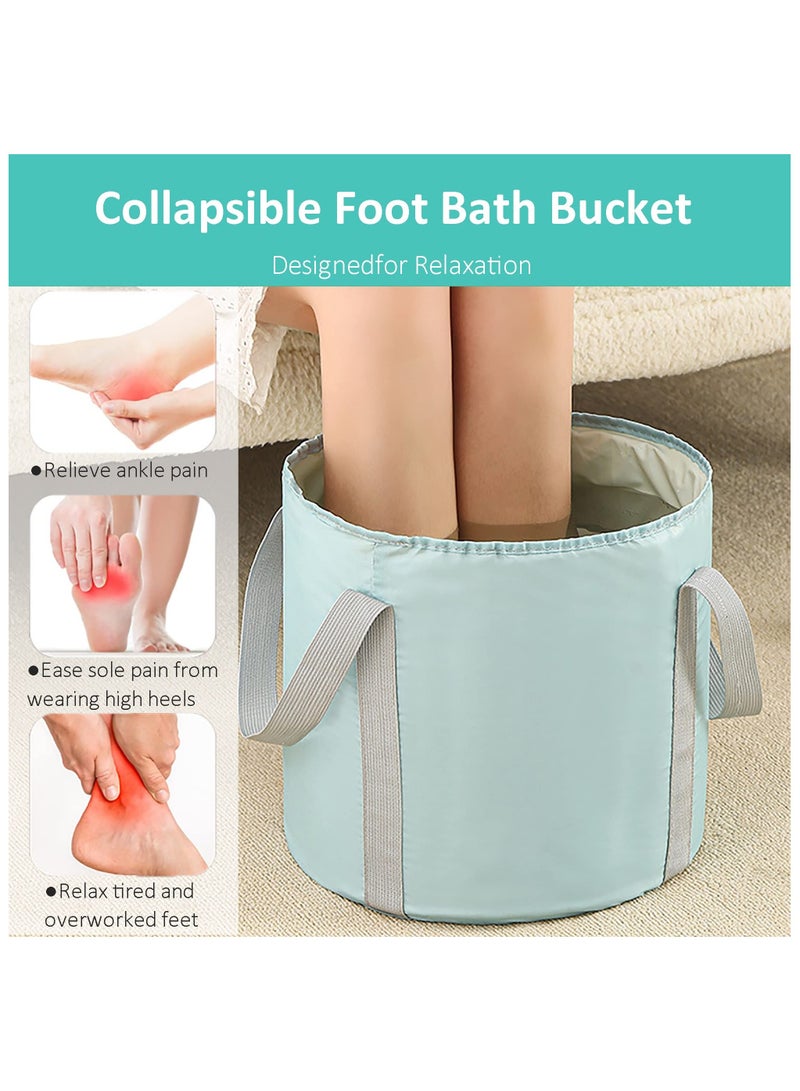 Folding Foot Bath, Soaking Foot Bucket, Foldable Portable Foot Soaking Tub, Travel Foot Bath Tub for Foot SPA Soaking Feet, Home Pedicure Basin, Outdoor Camping, Fishing Hiking Container, Two Sizes - Image 4