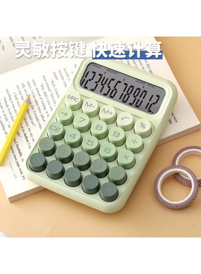 Voice New Color Matching High Color Value Mechanical Keyboard Calculator Student Exam Special Portable Computer 12-bit