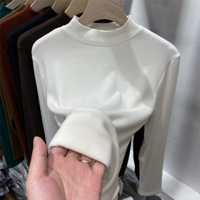 Velvet Thermal Womens Long Sleeve T-Shirt Brown - Image 4