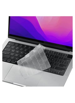 Captaintech Clear Ultra Thin TPU Keyboard Cover for MacBook Air 13.6 inch 2022 Release, MacBook Pro 14 inch/16 inch 2021 Release, Model Number A2681/A2442/A2485, US Layout, Keyboard Protector Accessories  - Image 1
