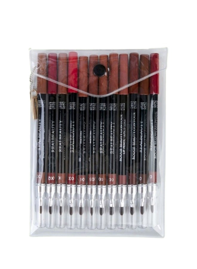 NWK 12 Pieces Lip Liner Set Multicolour