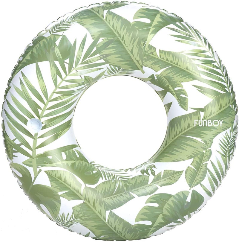 FUNBOY 48 Giant Inflatable Tropical Tube Float Donut Style Pool Float Luxury Raft for Summer Pool Parties and Entertainment