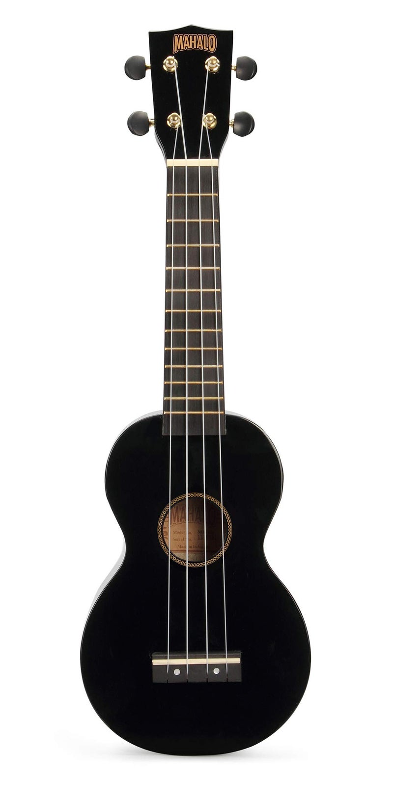 Mahalo Ukuleles Rainbow Series Soprano Black with Bag, MR1BK - Image 2