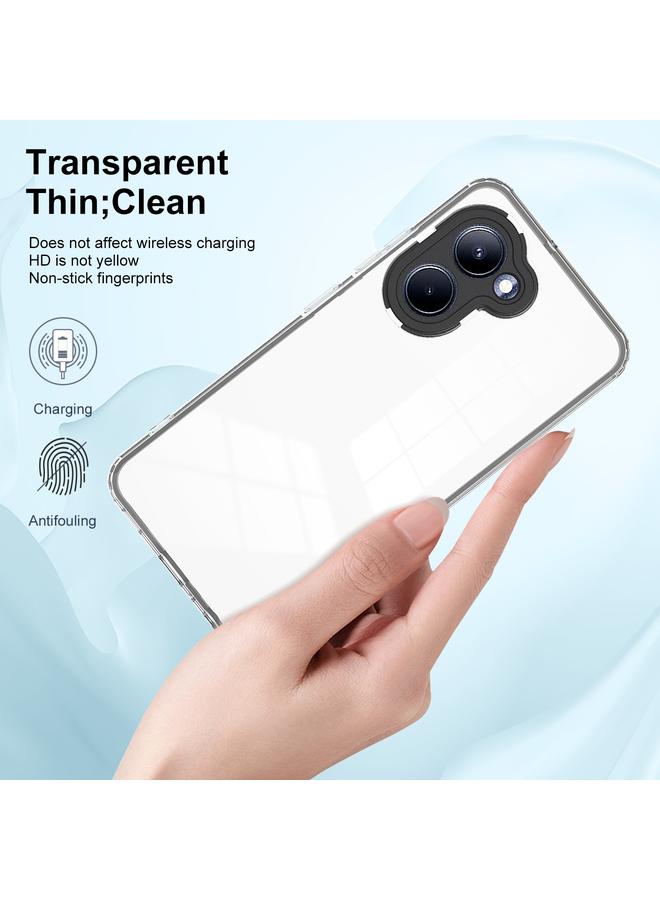 S-TOP Case For Realme C33 3 in 1 Clear TPU Color PC Frame Phone Case - Image 5