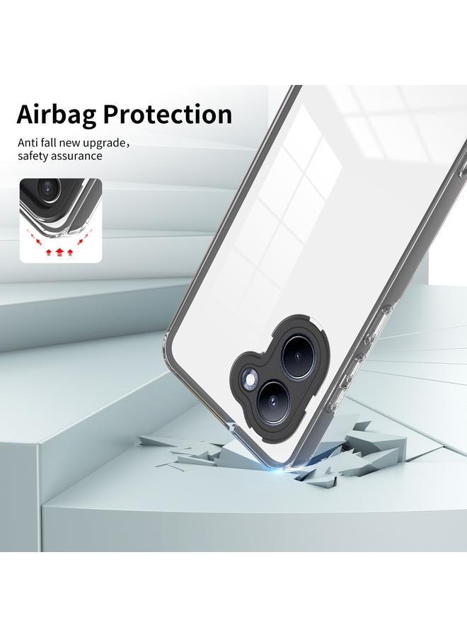 S-TOP Case For Realme C33 3 in 1 Clear TPU Color PC Frame Phone Case - Image 4