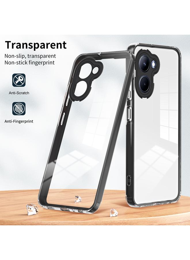 S-TOP Case For Realme C33 3 in 1 Clear TPU Color PC Frame Phone Case - Image 2