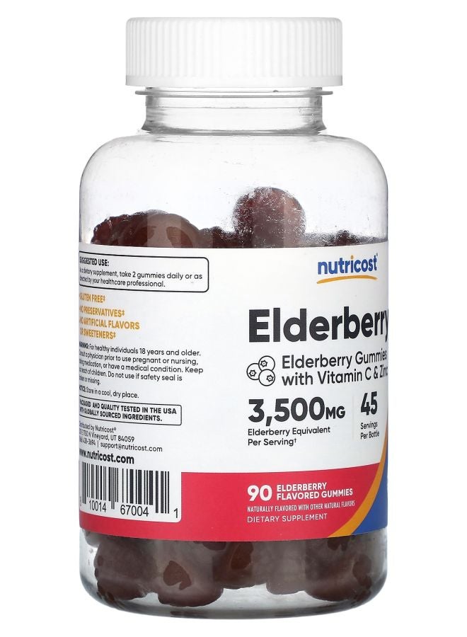 Nutricost Elderberry 90 Flavored Gummies - Image 2