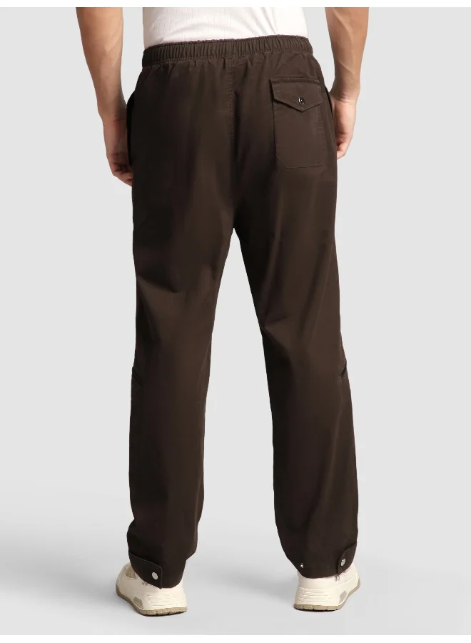 Beyoung Brown 4 Pocket Utility Zipper Cargo Pants