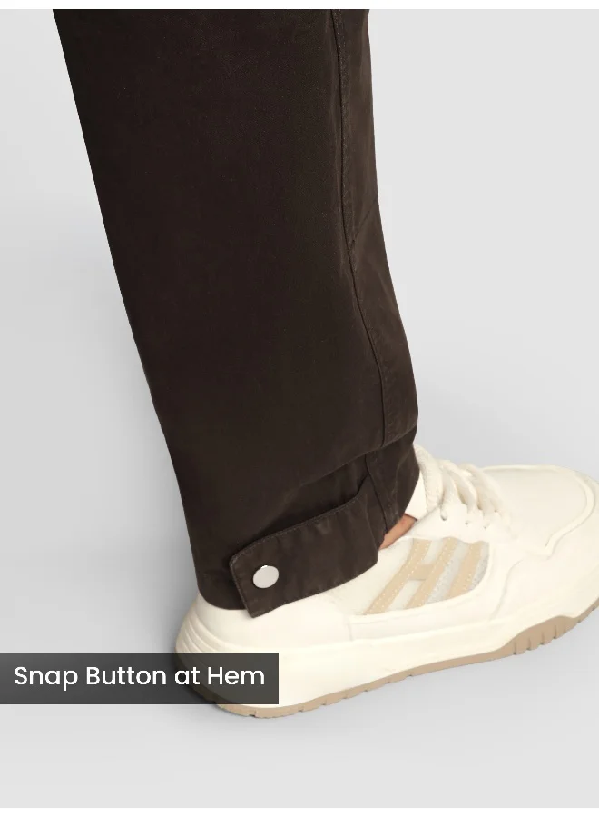 Beyoung Brown 4 Pocket Utility Zipper Cargo Pants