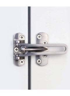 Y&D Door Lock Latch, Home Security Swing Bar Guard for Kids, Hotel Thicken Solid Zinc Alloy Reinforcement Lock, Silver 2 Pack  - Image 2