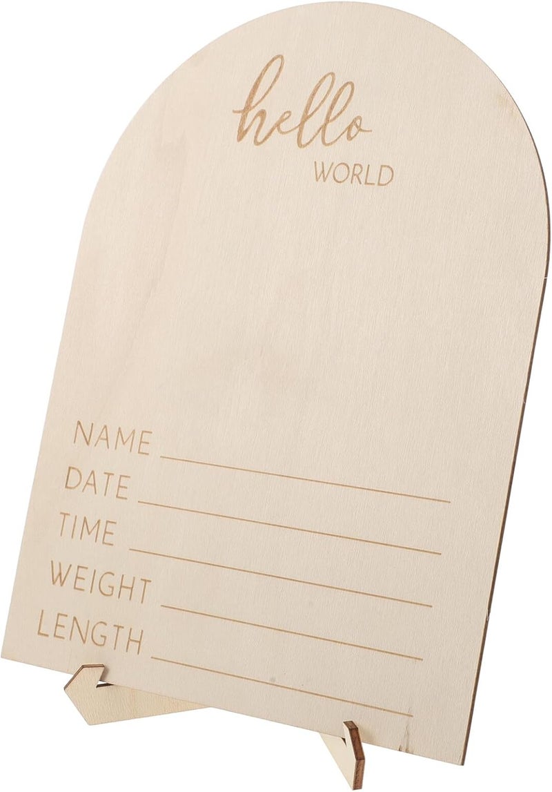 Wooden Sonogram Picture Frame Keepsake Photo Frame with Stand and Clip for Newborn Announcement Nursery Décor - Image 1