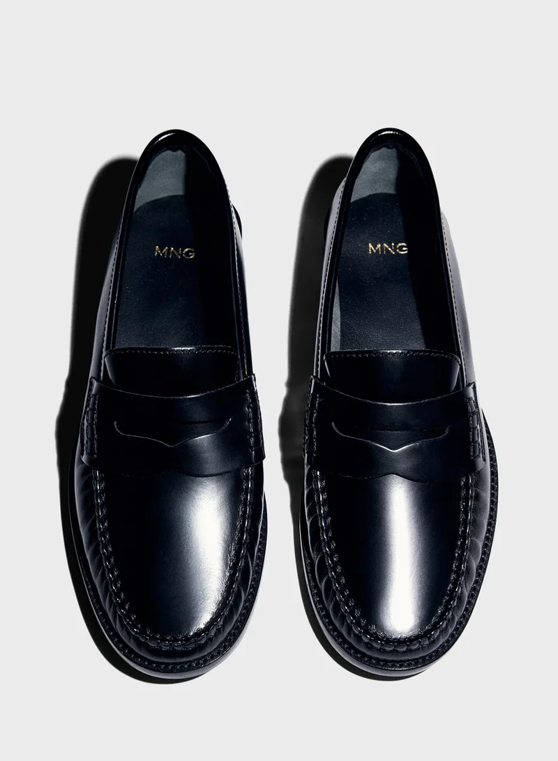 مانجو Leather Moccasin