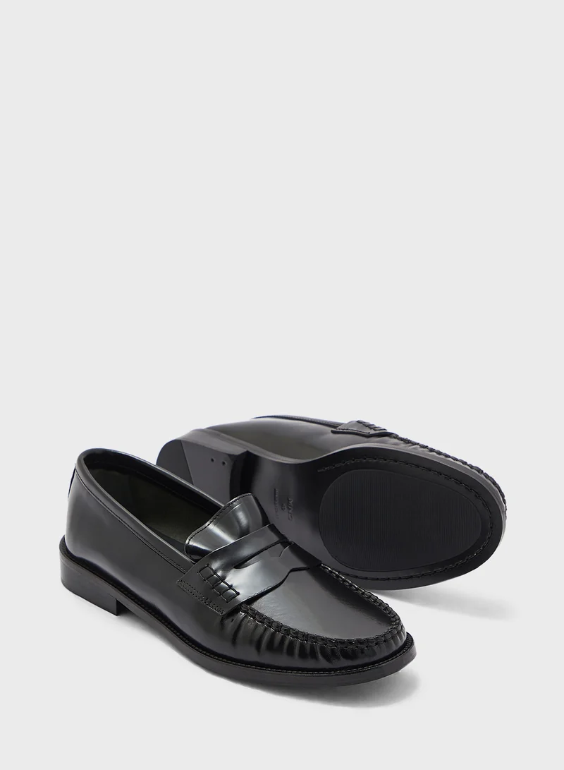 مانجو Leather Moccasin