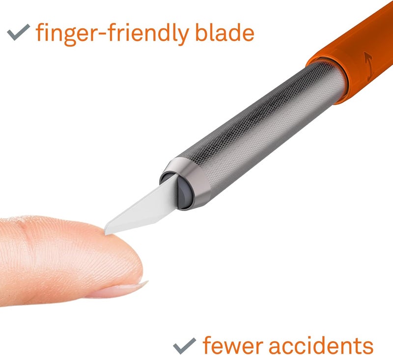 Slice 10518 Craft Knife, Finger-Friendly Edge, Safer Choice, Never Rusts, Lasts 11x Longer Than Metal, Precision Cutting, Never-Lost Safety Cap - Image 2