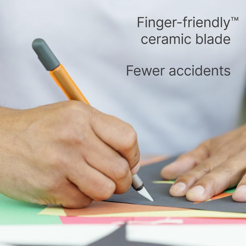 Slice 10518 Craft Knife, Finger-Friendly Edge, Safer Choice, Never Rusts, Lasts 11x Longer Than Metal, Precision Cutting, Never-Lost Safety Cap - Image 5
