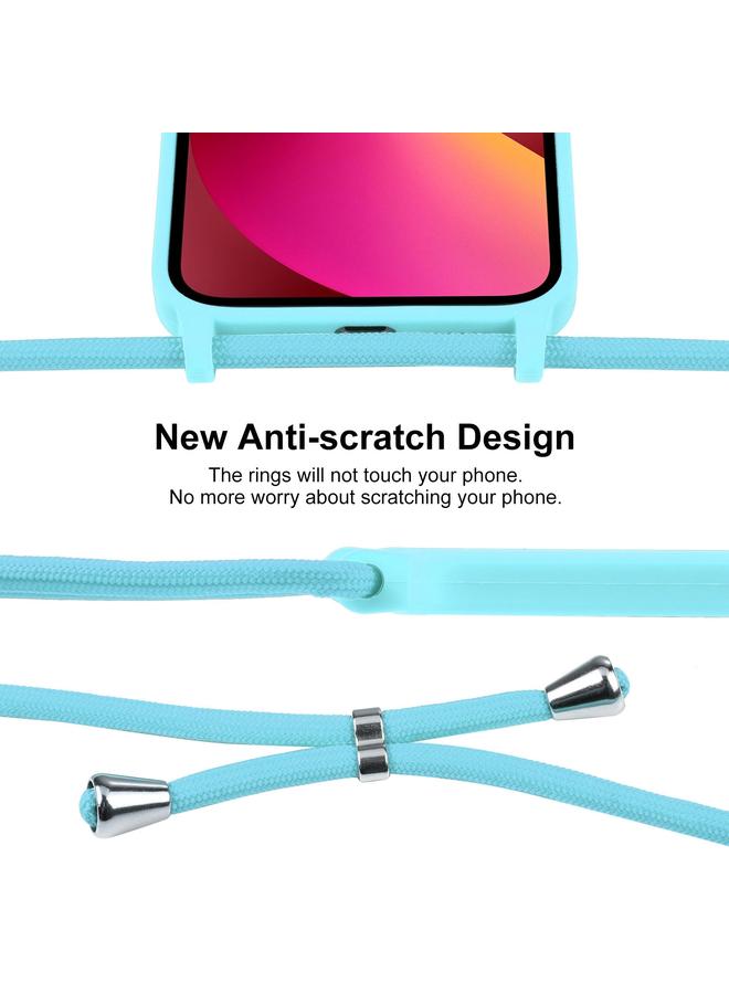 Zaboon Case For iPhone 13 Crossbody Lanyard Liquid Silicone Case - Image 3