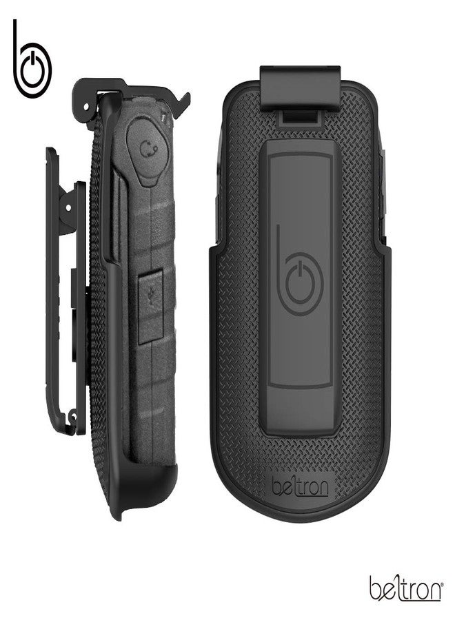 جراب BELTRON DuraXV LTE بمشبك حزام، جراب حامل دوار شديد التحمل بمشبك حزام لهاتف Kyocera DuraXV LTE E4610 (Verizon) و DuraXE E4710 (AT&T)، تثبيت آمن مع مزلاج سريع الفتح وحامل قابل للطي، أسود - Image 5