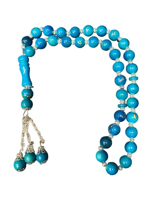 light blue tasbih prayer beads
