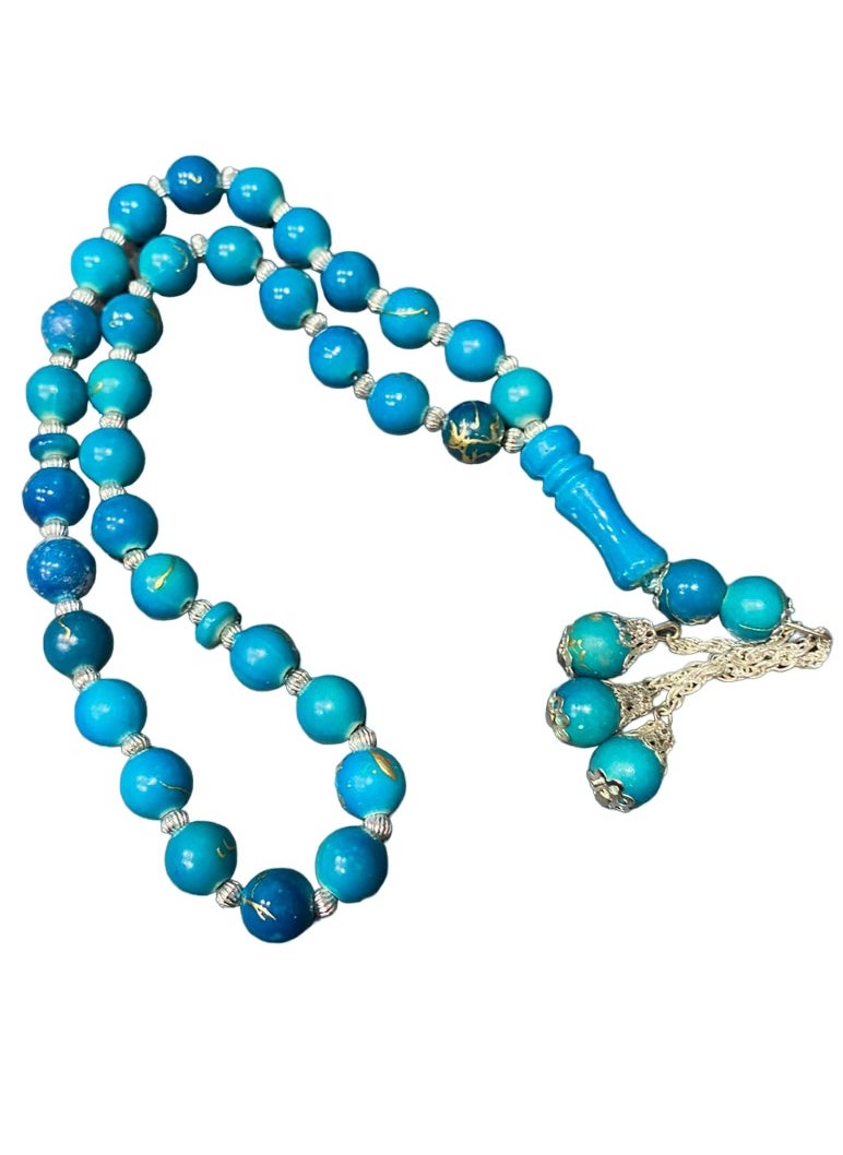 Beads - light blue tasbih prayer beads - Image 1