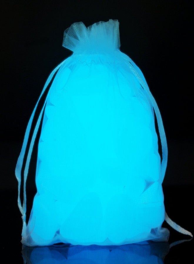 Shiny Stone 120pcs Glow in The Dark Fish Tank Aquarium Pebbles,Rocks, Glowing Gravel Luminous Stones for Aquarium Succulent Garden Gift Decoration (Blue) - Image 4
