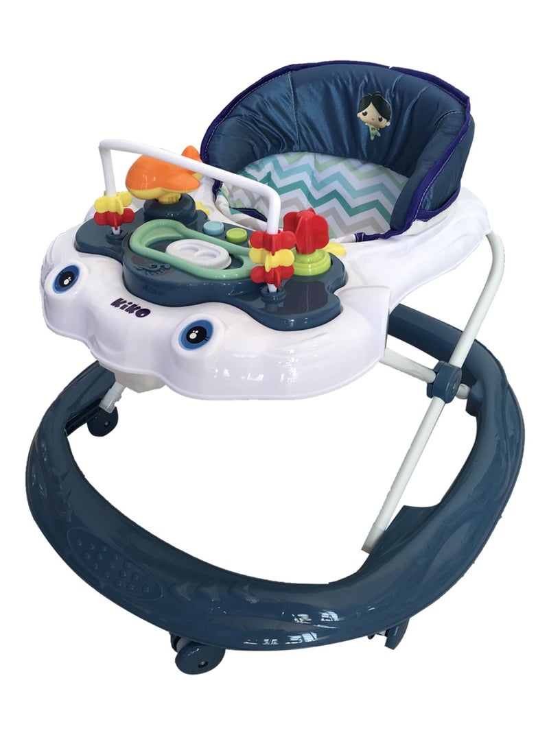 Kiko Baby Walker With Toys - Blue - Image 1