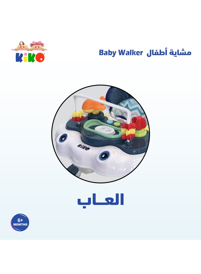 Kiko Baby Walker With Toys - Blue - Image 5