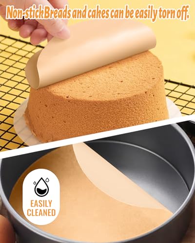 Tikxlafe 500 Pcs 6 inch Round Unbleached Parchment Paper - Natural Precut Patty Paper for Tortilla Press and Cake Pan - Image 5