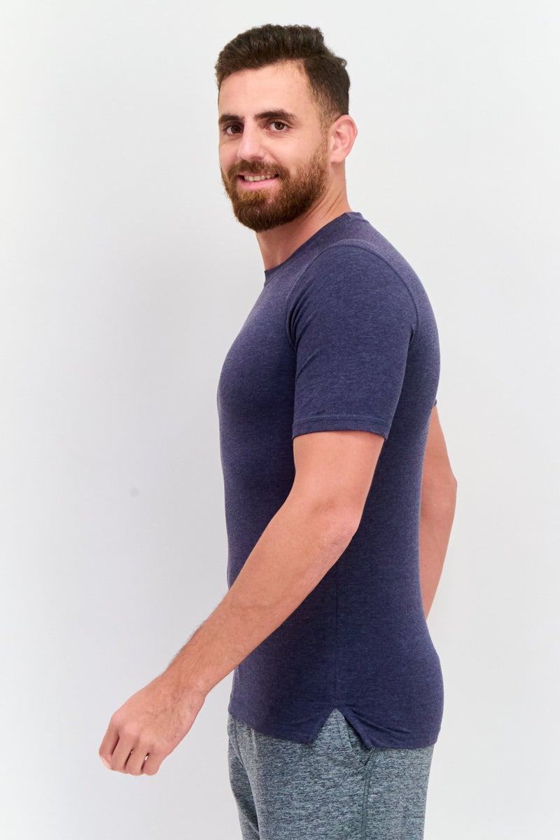 Legend Men Sportswear Fit Short Sleeve Training T-Shirts, Dark Navy - Image 2