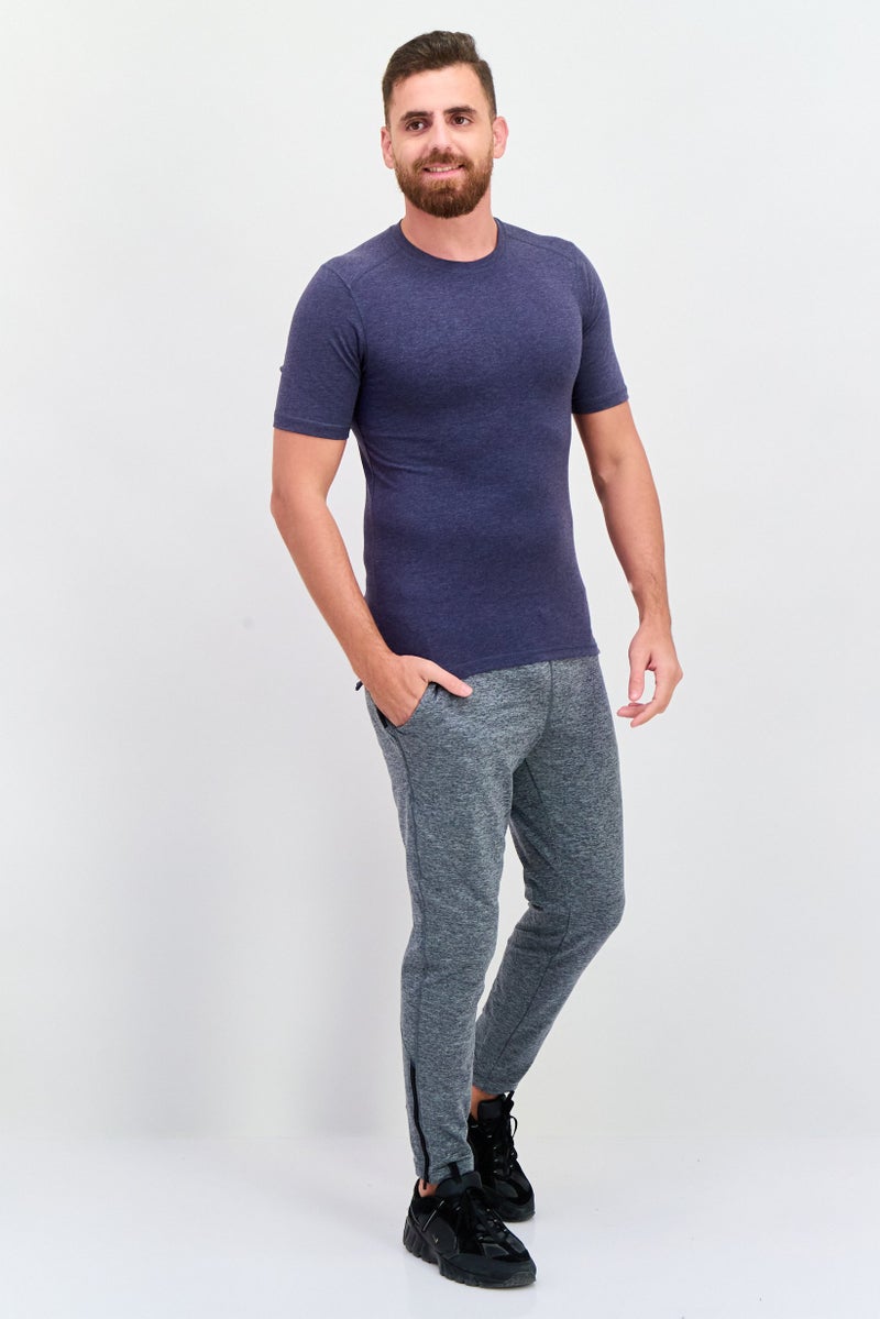 Legend Men Sportswear Fit Short Sleeve Training T-Shirts, Dark Navy - Image 4