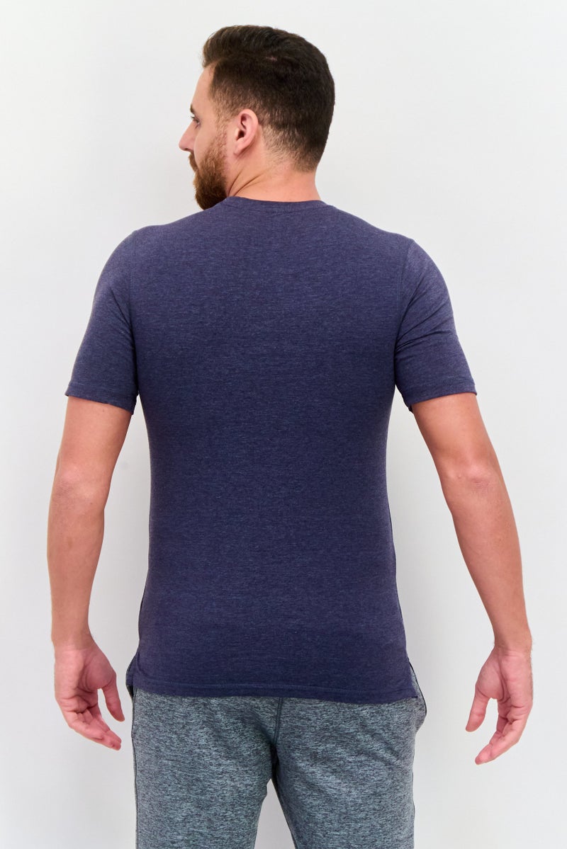 Legend Men Sportswear Fit Short Sleeve Training T-Shirts, Dark Navy - Image 3