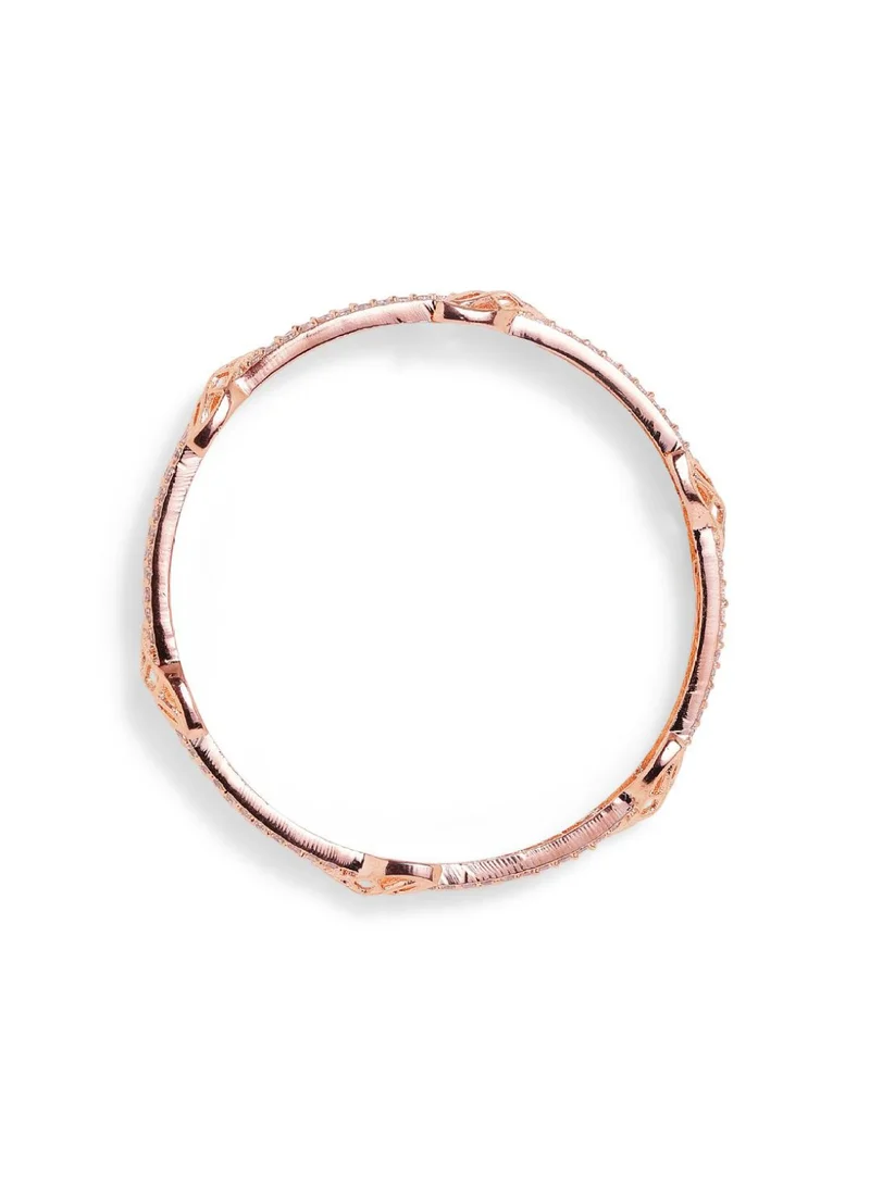 Priyaasi Rose Plated AD Stone Studded Bangles