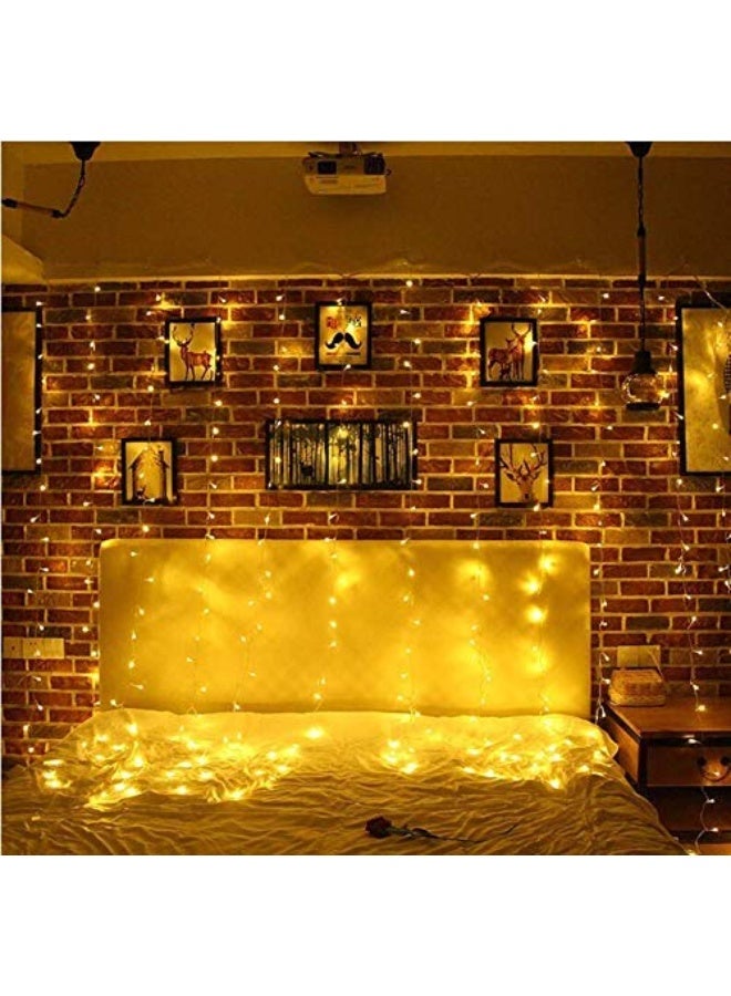 3M x 2M LED Curtain String Lights – Connectable Fairy Lights for Ramadan, Eid & Home Decoration – Warm White Waterproof Window Light Curtain - Image 1