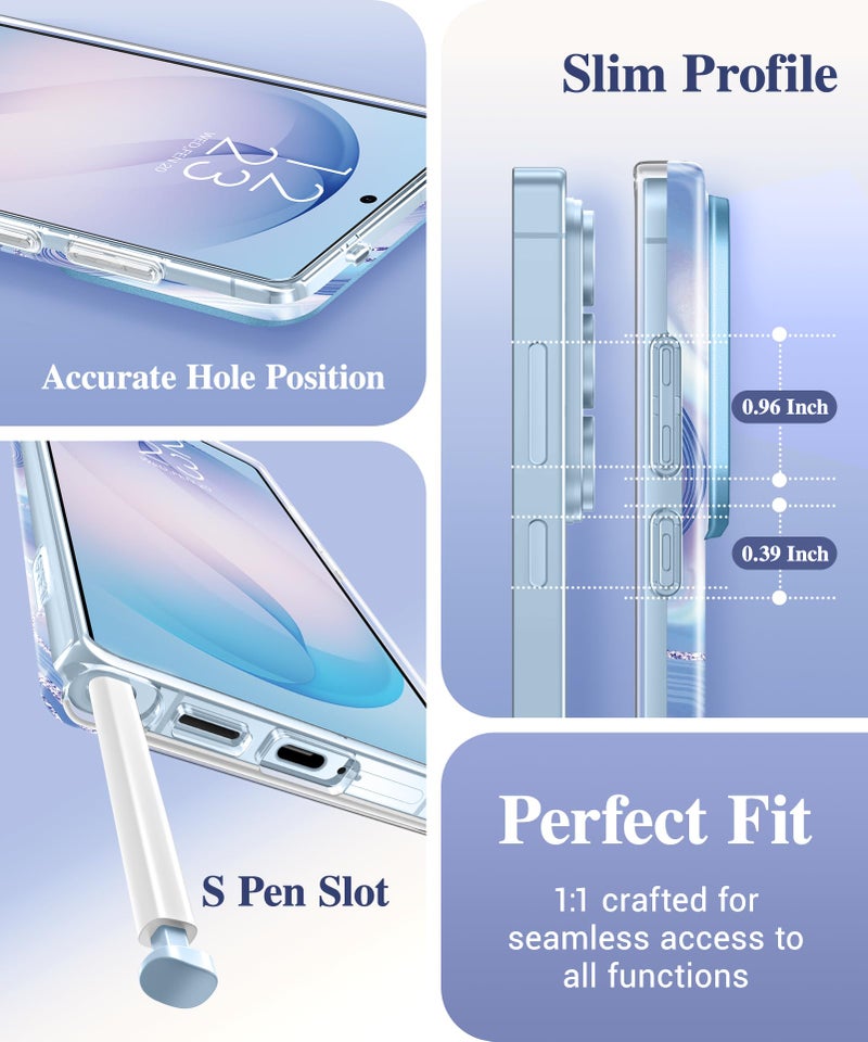 GVIEWIN for Samsung Galaxy S26 Ultra Case with Slide Camera Cover, [Screen Protector] [Shockproof Military Grade Drop Protection] Marble Slim Fit Hard PC Phone Cover S26 Ultra 6.9" 2026 (Aurora) - Image 5