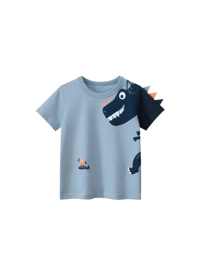 Boys' Pure Cotton T-shirt Korean Style Children's Clothing Summer New Fashion Boys' Short-sleeve T-shirt Thin Style