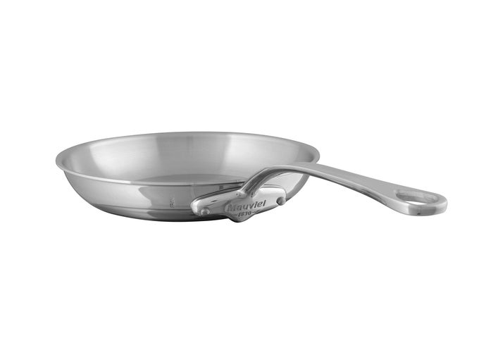 MCOOK 5PLY POLISHED STAINLESS STEEL FRYING PAN WITH CAST STAINLESS STEEL HANDLE102IN MADE IN FRANCE