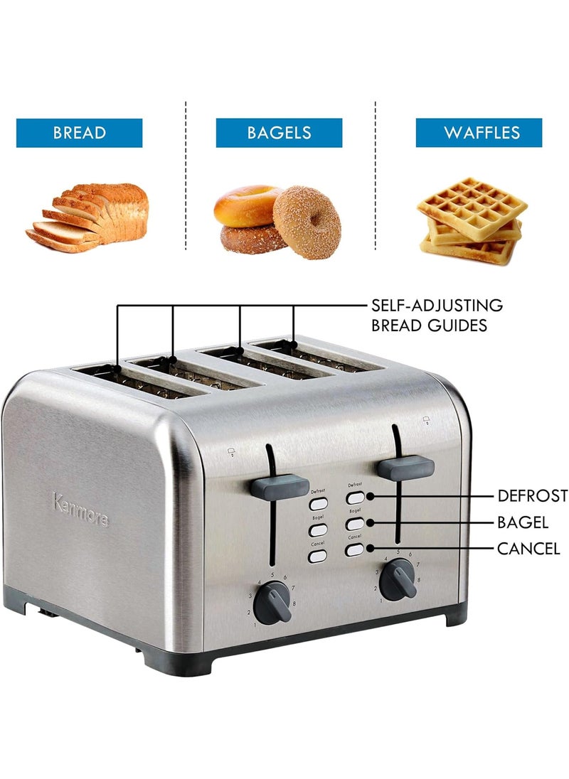 Kenmore Kenmore 40605 4Slice Toaster with Dual Controls in Stainless Steel  - Image 5