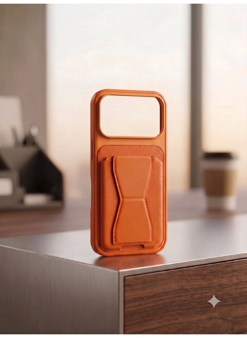 iPhone 17 Pro Case with Integrated Stand, Orange