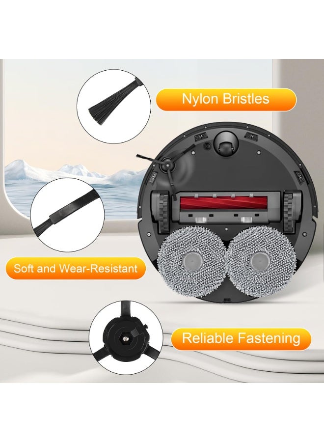 اكسيسن 22 قطعة من ملحقات الاستبدال لمكنسة روبوت Roborock Qrevo S/Qrevo Pro/Qrevo Plus/Qrevo MaxV، تشمل: 2 فرشاة رئيسية 4 فلاتر 4 أكياس غبار 4 فوط مسح 6 فرشاة جانبية 1 فرشاة تنظيف 1 مفك براغي - Image 4