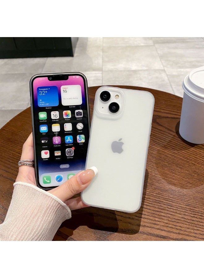 NIBEMINENT Solid Color Matte Protective TPU Case Cover For iPhone 15, Whitening - Image 2