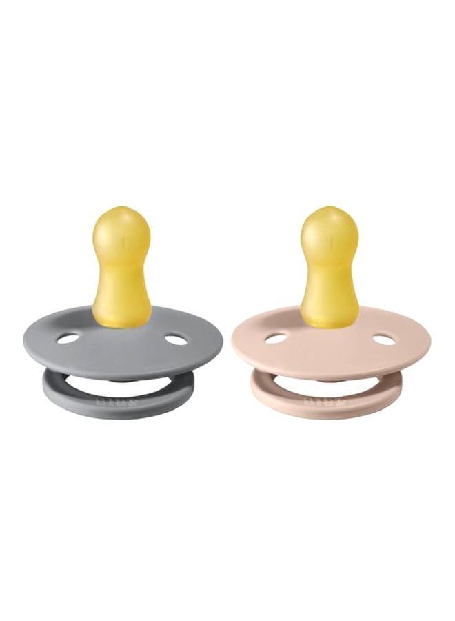 NIBEMINENT Pacifier Size 1, Baby 0-6M , 2-Pieces - Cloud/Blush - Image 1