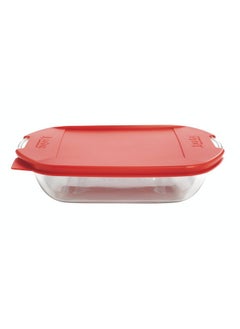 Anchor Hocking 4-Piece High Quality Rectangular Roaster with Lid Cherry and Clear 27.62 x 26.67 x 40.64 cm 14867L24  - Image 2