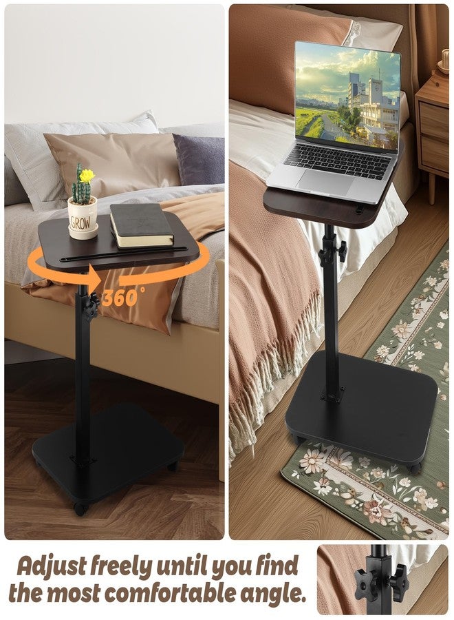 GBACHOOSE Sofa Tray Table for Couch, 360°Swivel TV Tray, Adjustable Height Side Tables for Eating, C Shaped End Table for Livingroom, Bedroom, Sofa, Bed, Snack - Image 5