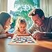 Gothink Wooden Snakes and Ladders Game 13 Inch Educational Board Game for Children Ages 3 and Up Adults Classic Board Game Includes 6 Counters 2 Dice Rules - Image 4