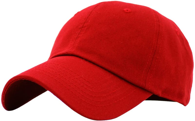 KBETHOS Red Unisex-Adults Adjustable Plain Cap. Polo Style Low Profile Cotton Baseball Hat - Image 1
