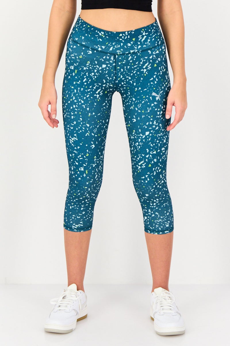 PUMA Women Sportswear Fit Training 3/4 Length Leggings, Multicolor - Image 1