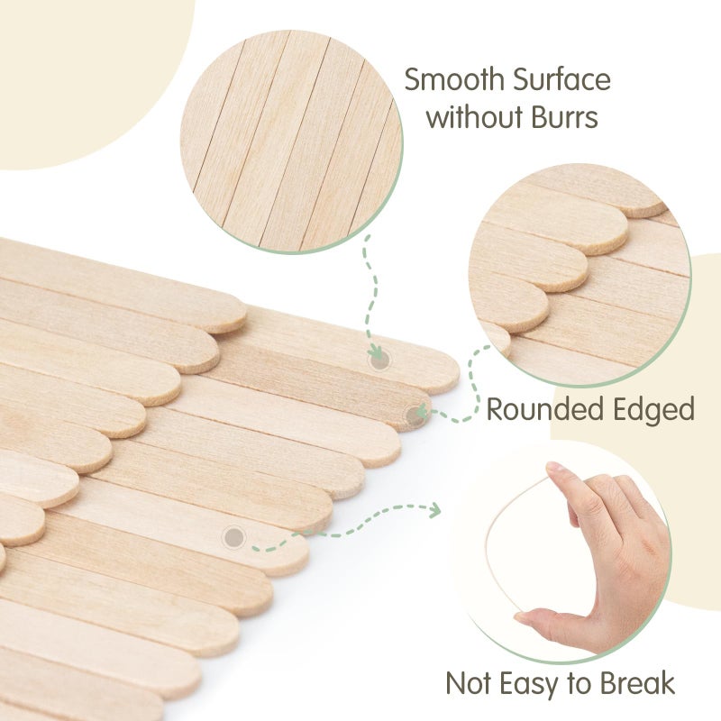 WISYOK 1000 PCS Coffee Stirrers, 5.5 Inch Premium Birch Wood Sticks, Smooth Round Ends, Splinter-Free Disposable Stir Sticks for Coffee, Cocktails, Office, Home, Coffee Bars - Image 3