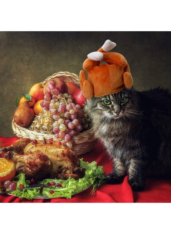 Rypet Thanksgiving Cat Costume 2 Pack - Pet Turkey Hat Thanksgiving Apparel for Cats and Small Dogs - Image 4